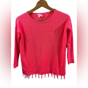 Lilly Pulitzer Girls L 8/10 Pink 3/4 sleeve sweater, some piling Preppy Coquette